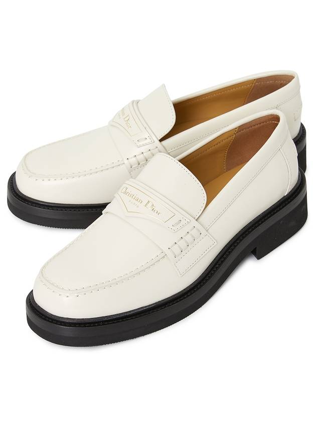 Boy Brushed Calfskin Loafer White Dior
