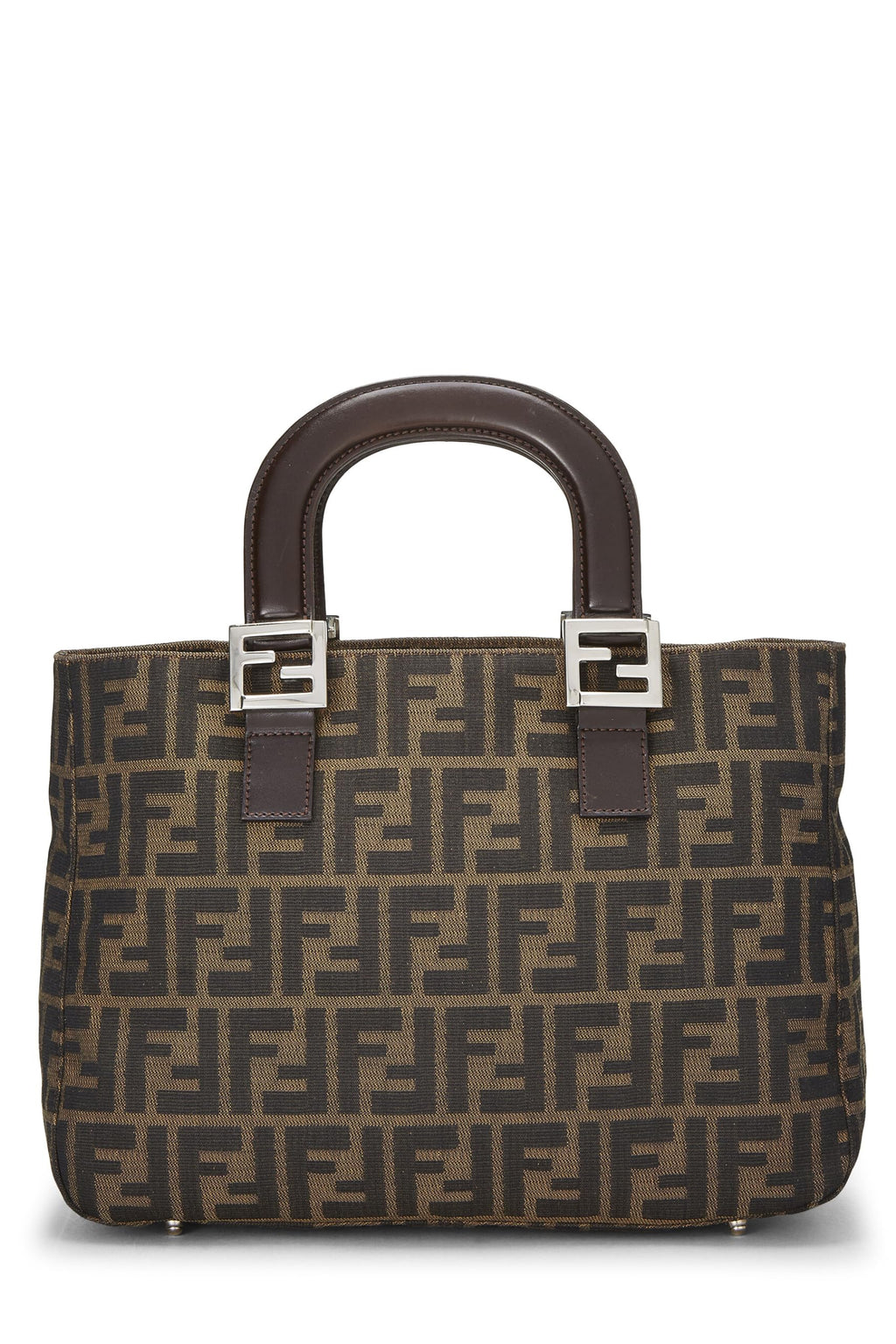 Fendi,  Brown Zucca Canvas Handbag, Brown