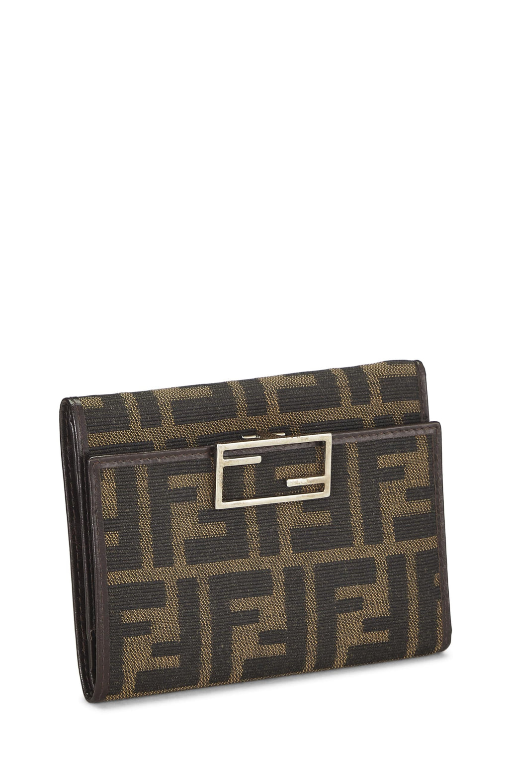 Fendi,  Brown Zucca Canvas Trifold Wallet, Brown