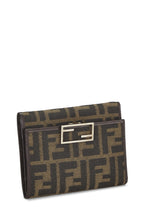Fendi,  Brown Zucca Canvas Trifold Wallet, Brown