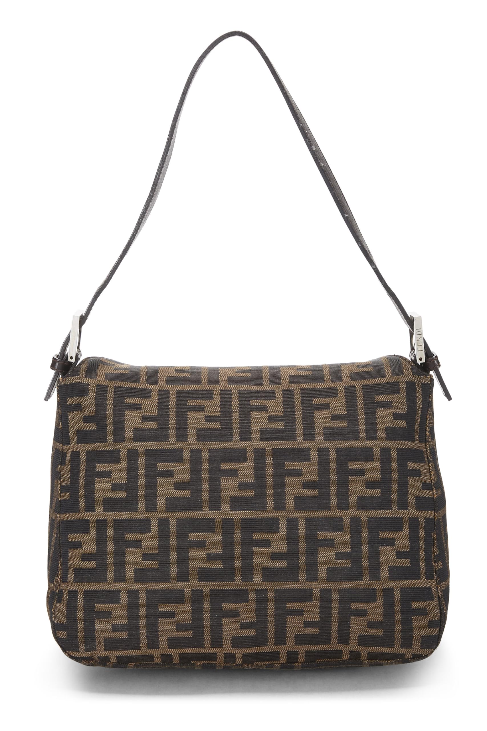 Fendi,  Brown Zucca Canvas Shoulder Bag, Brown