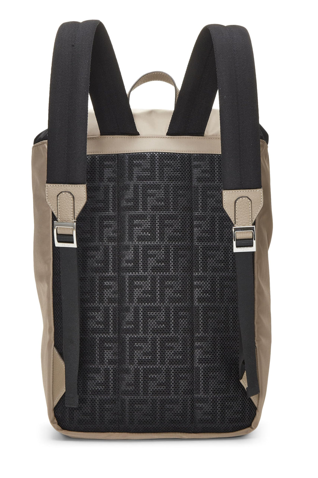 Fendi,  Brown Nylon Fendiness Backpack, Brown