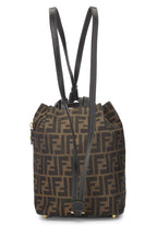 Fendi,  Brown Zucca Bucket Backpack Mini, Brown