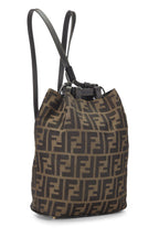 Fendi,  Brown Zucca Bucket Backpack Mini, Brown
