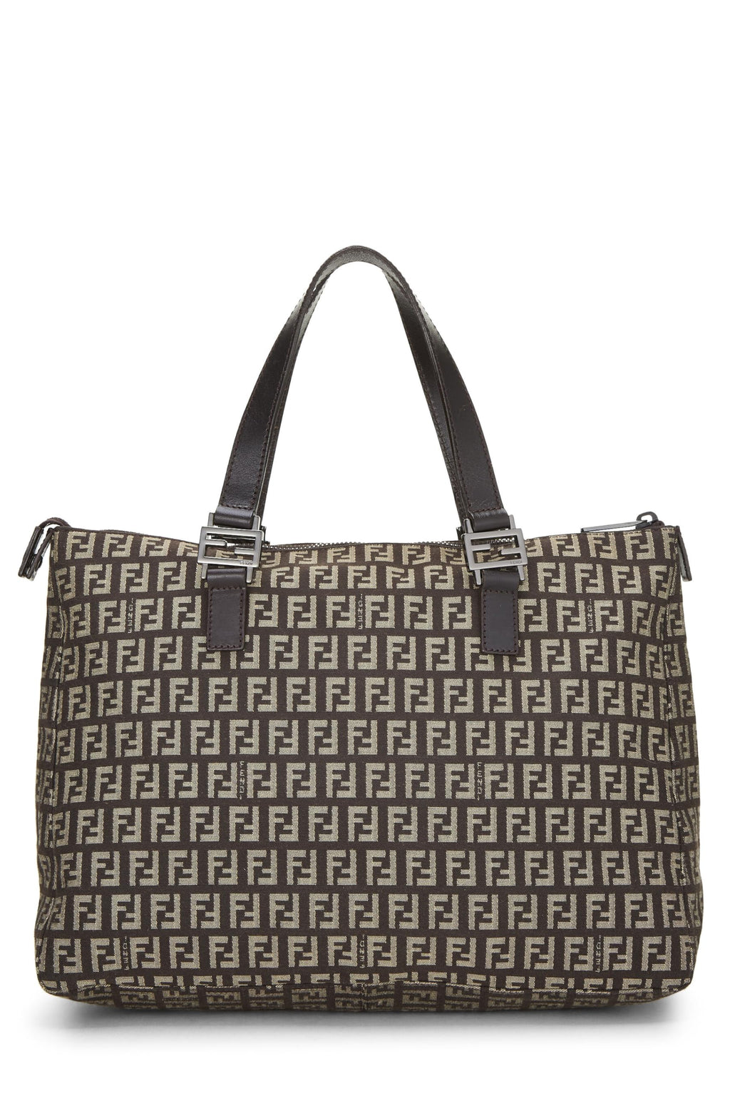 Fendi,  Brown Zucchino Canvas Tote, Brown