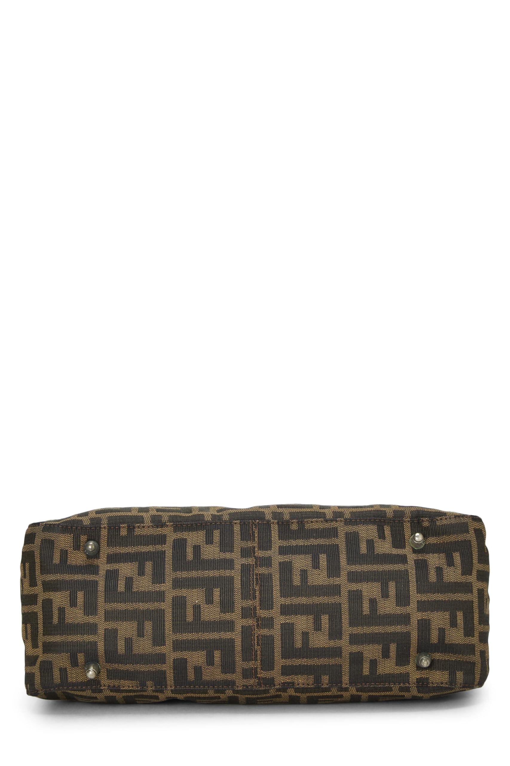 Fendi,  Brown Zucca Canvas Handbag Small, Brown