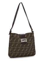 Fendi,  Brown Zucca Canvas Shoulder Bag, Brown