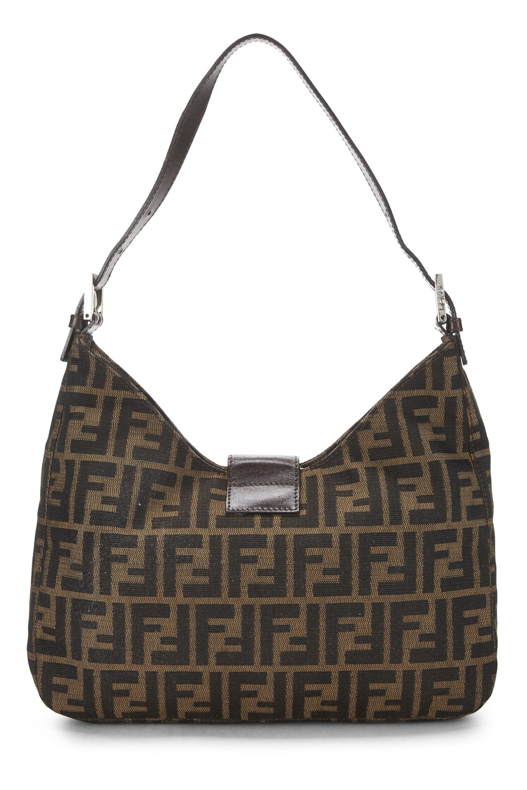 Fendi,  Brown Zucca Canvas Shoulder Bag, Brown