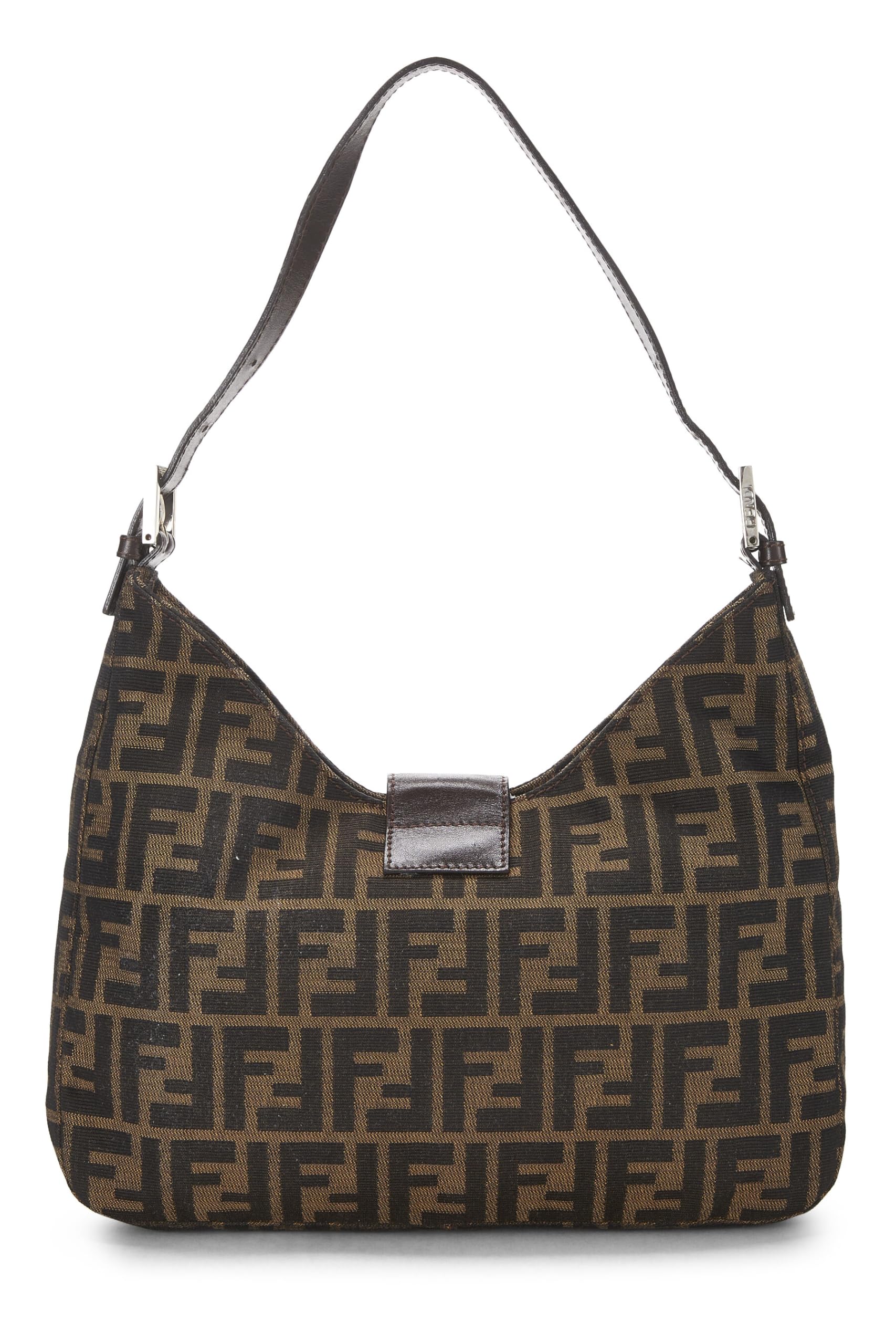 Fendi,  Brown Zucca Canvas Shoulder Bag, Brown