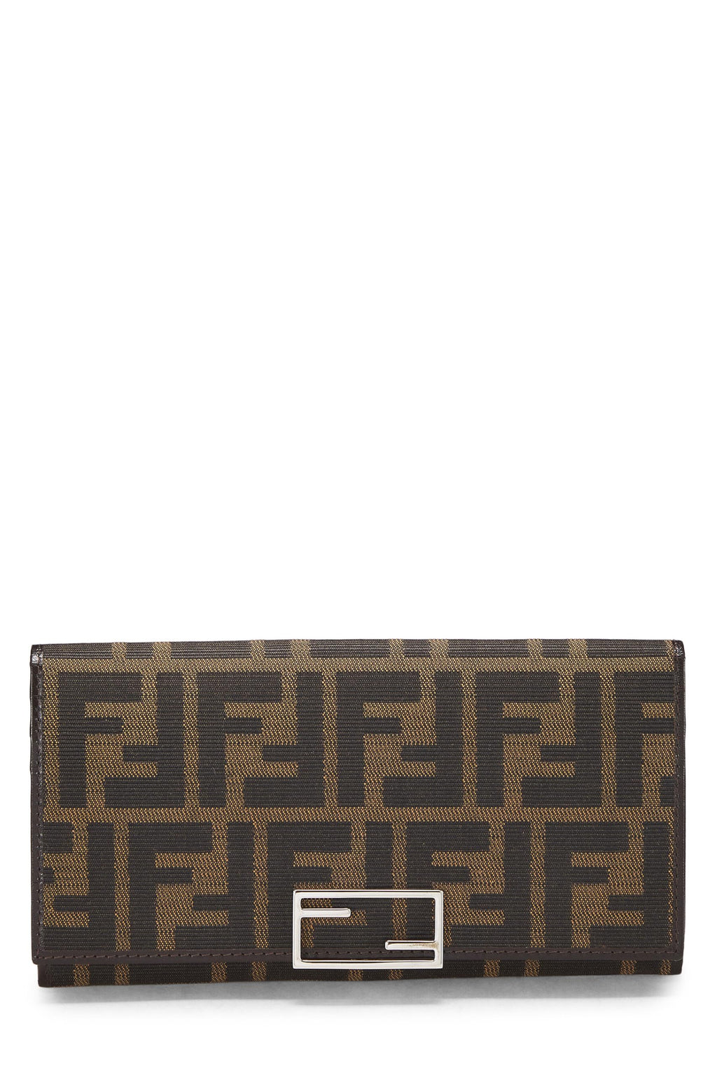 Fendi,  Brown Zucca Canvas Long Wallet, Brown