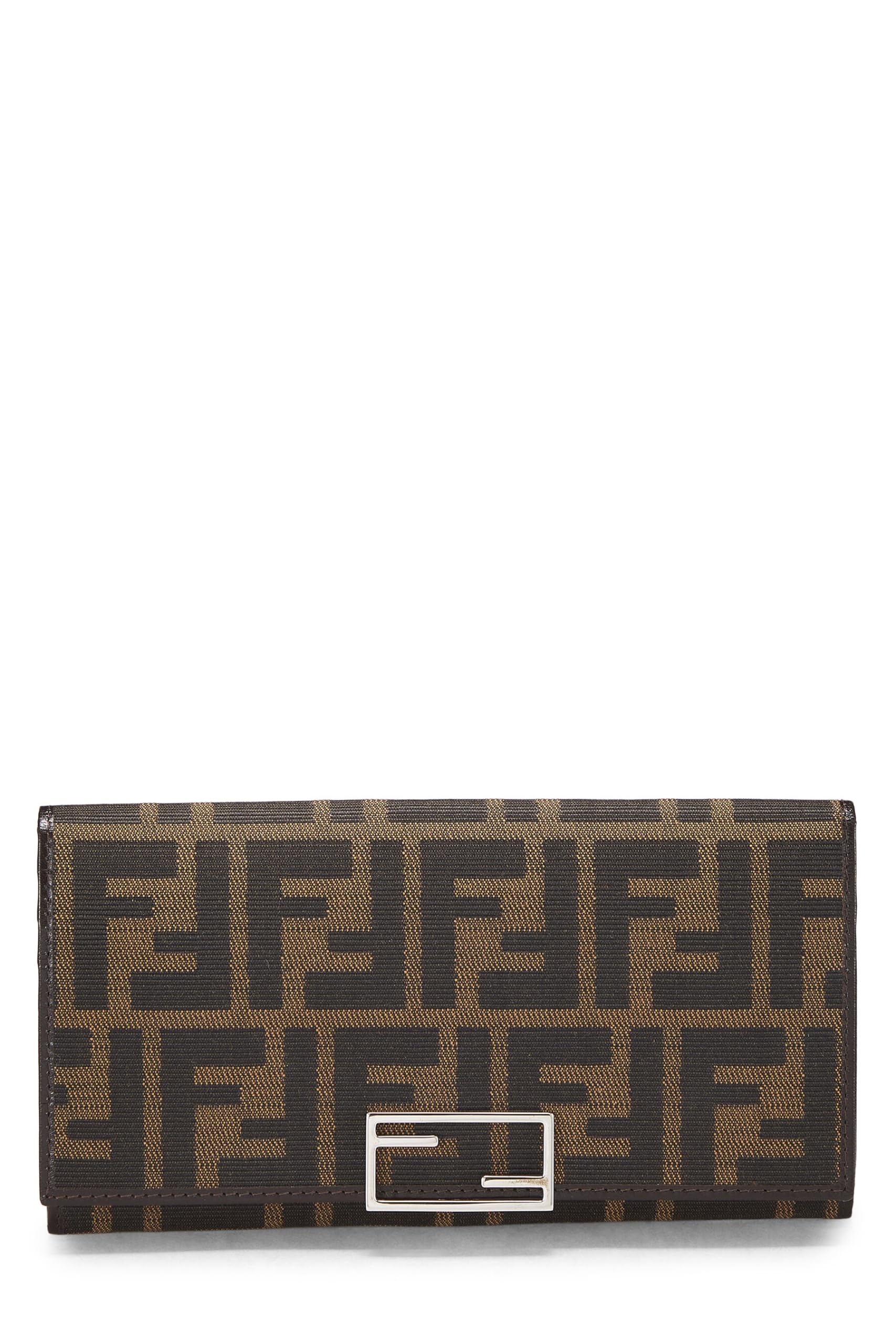 Fendi,  Brown Zucca Canvas Long Wallet, Brown