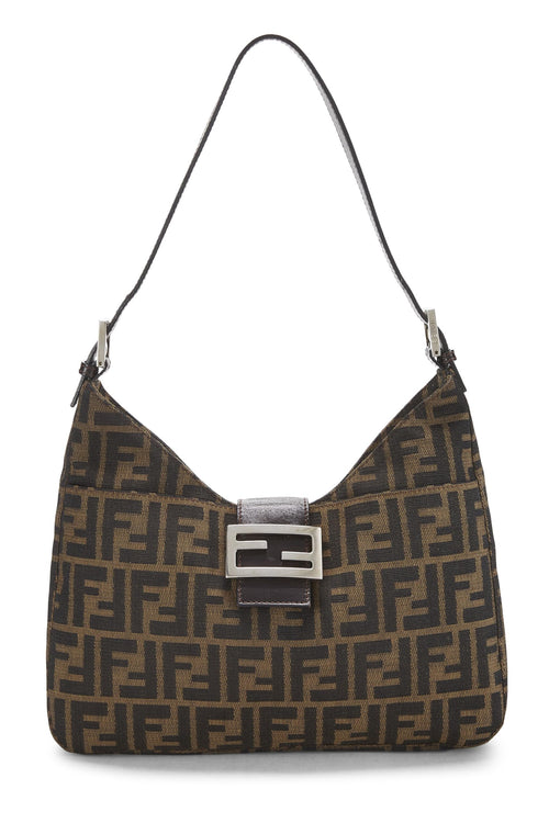 Fendi,  Brown Zucca Canvas Shoulder Bag, Brown