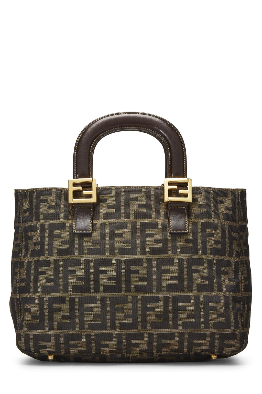 Fendi,  Brown Zucca Canvas Handbag Small, Brown