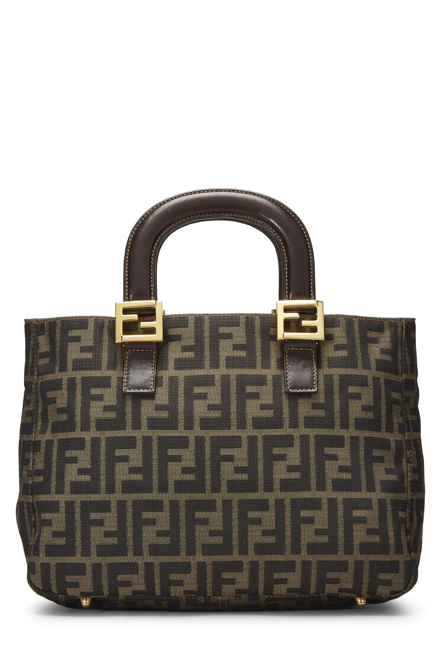 Fendi,  Brown Zucca Canvas Handbag Small, Brown