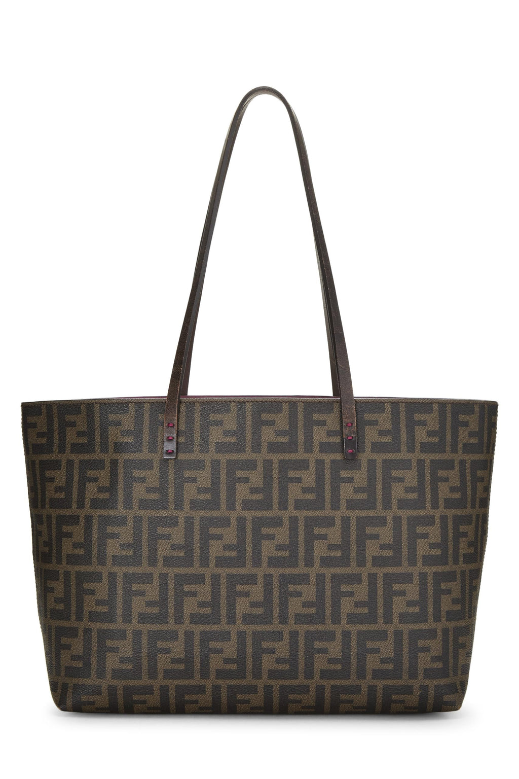 Fendi,  Purple Zucca Coated Canvas Roll Tote, Purple