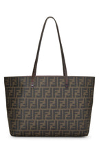 Fendi,  Purple Zucca Coated Canvas Roll Tote, Purple