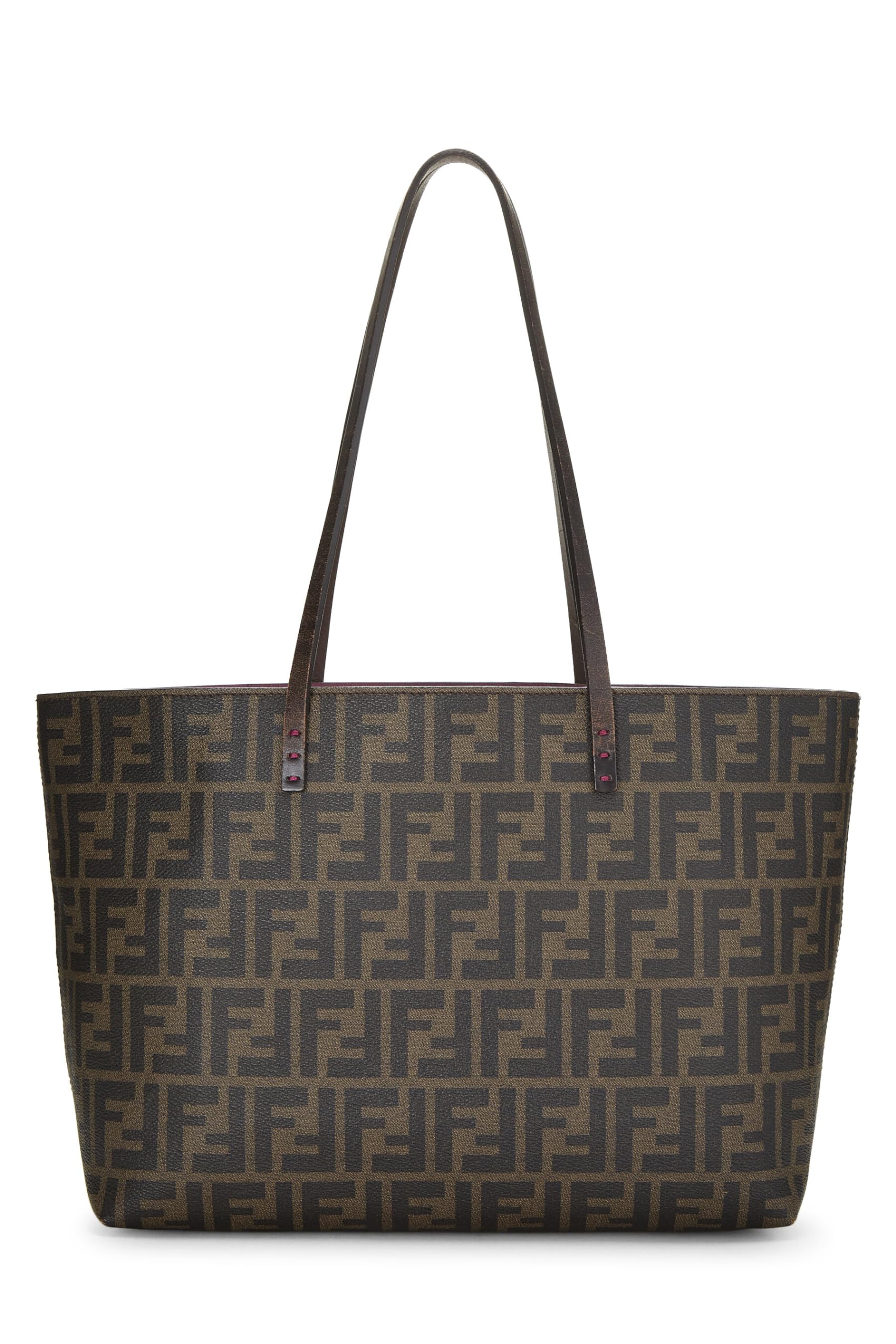 Fendi,  Purple Zucca Coated Canvas Roll Tote, Purple