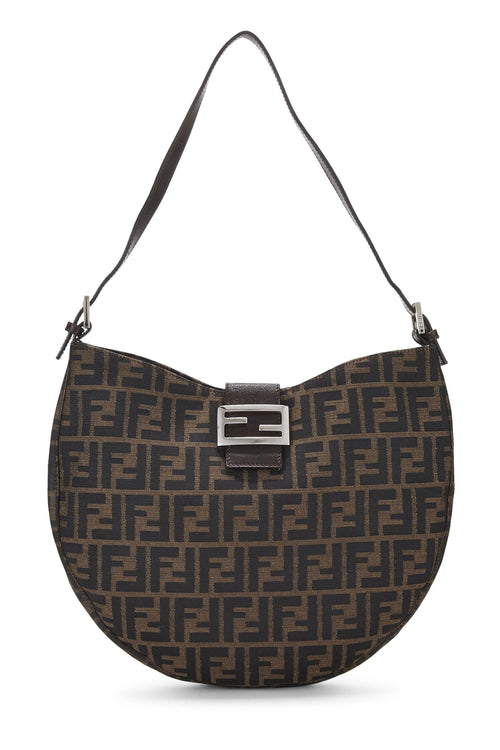Fendi,  Brown Zucca Canvas Shoulder Bag, Brown