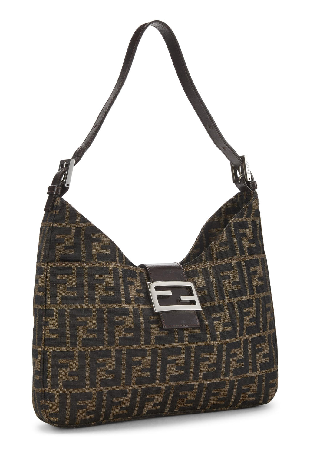 Fendi,  Brown Zucca Canvas Shoulder Bag, Brown