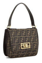 Fendi,  Brown Zucca Canvas Shoulder Bag, Brown