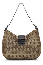 Fendi,  Brown Zucchino Shoulder Bag, Brown