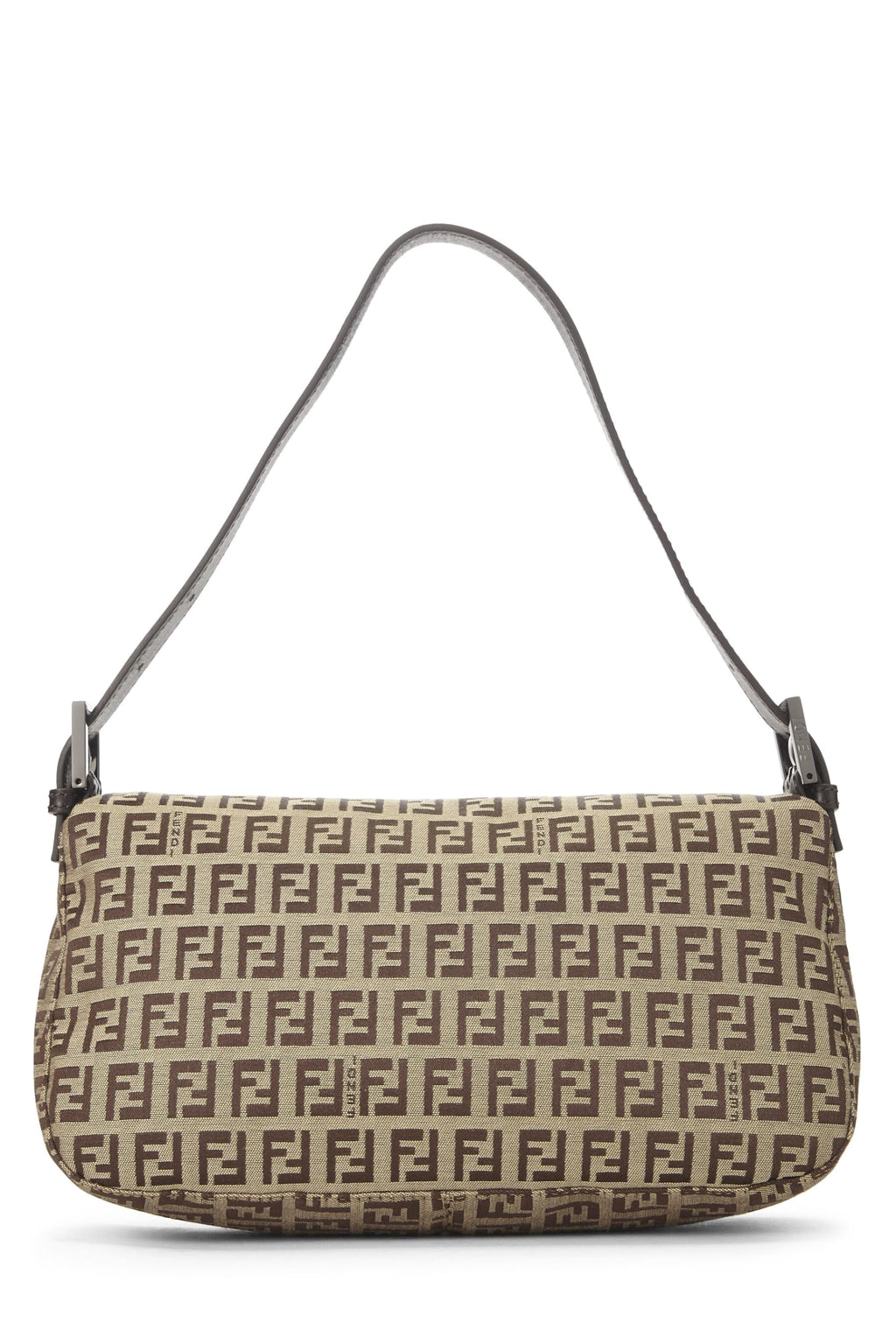 Fendi,  Beige Zucchino Canvas Shoulder Bag, Brown
