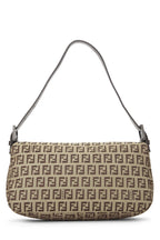 Fendi,  Beige Zucchino Canvas Shoulder Bag, Brown