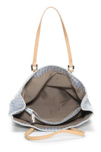 Fendi,  Blue Zucchino Canvas Vertical Tote Small, Blue