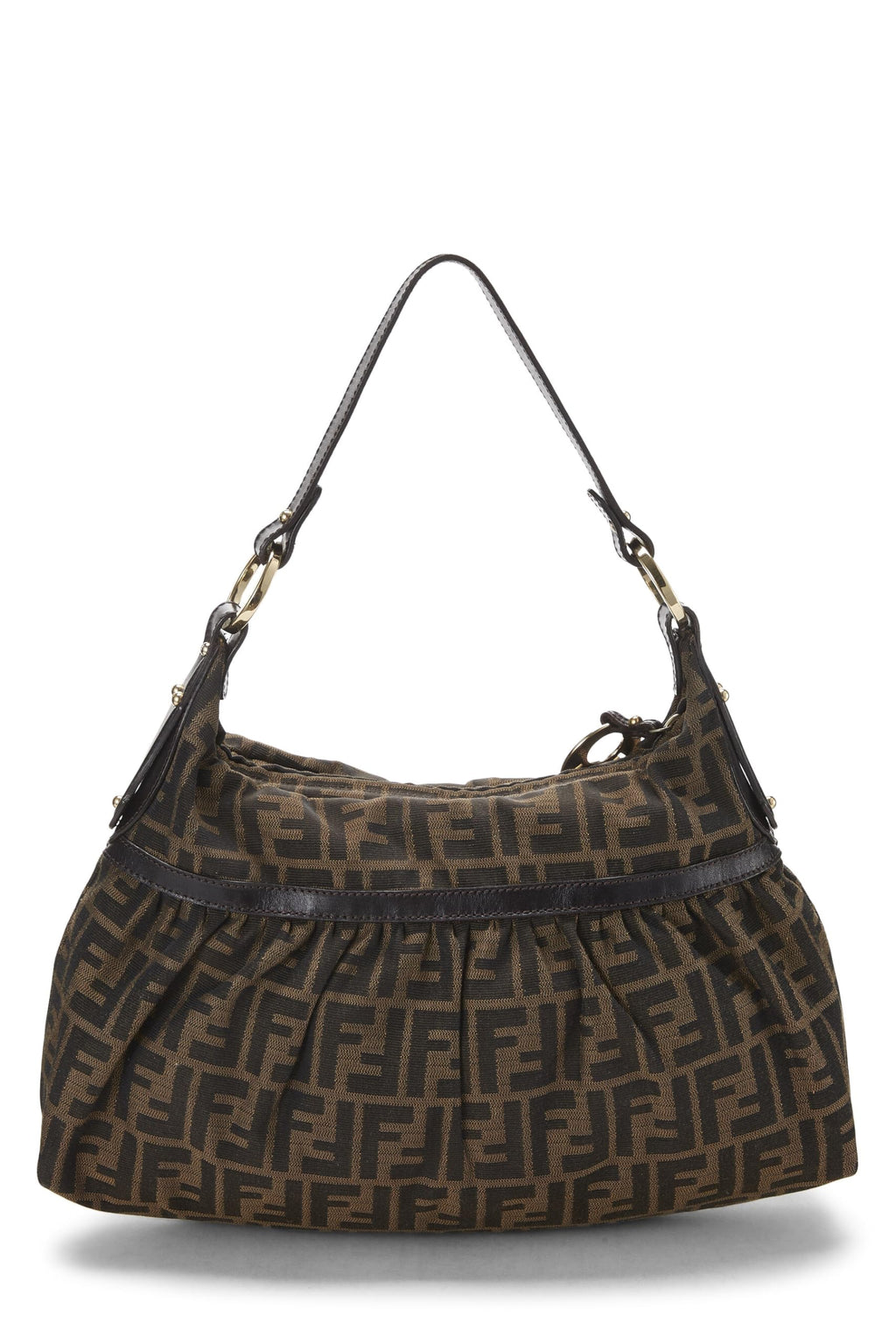 Fendi,  Brown Zucca Canvas Chef Hobo, Brown