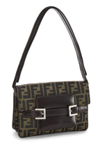 Fendi,  Brown Zucca Canvas Shoulder Bag, Brown