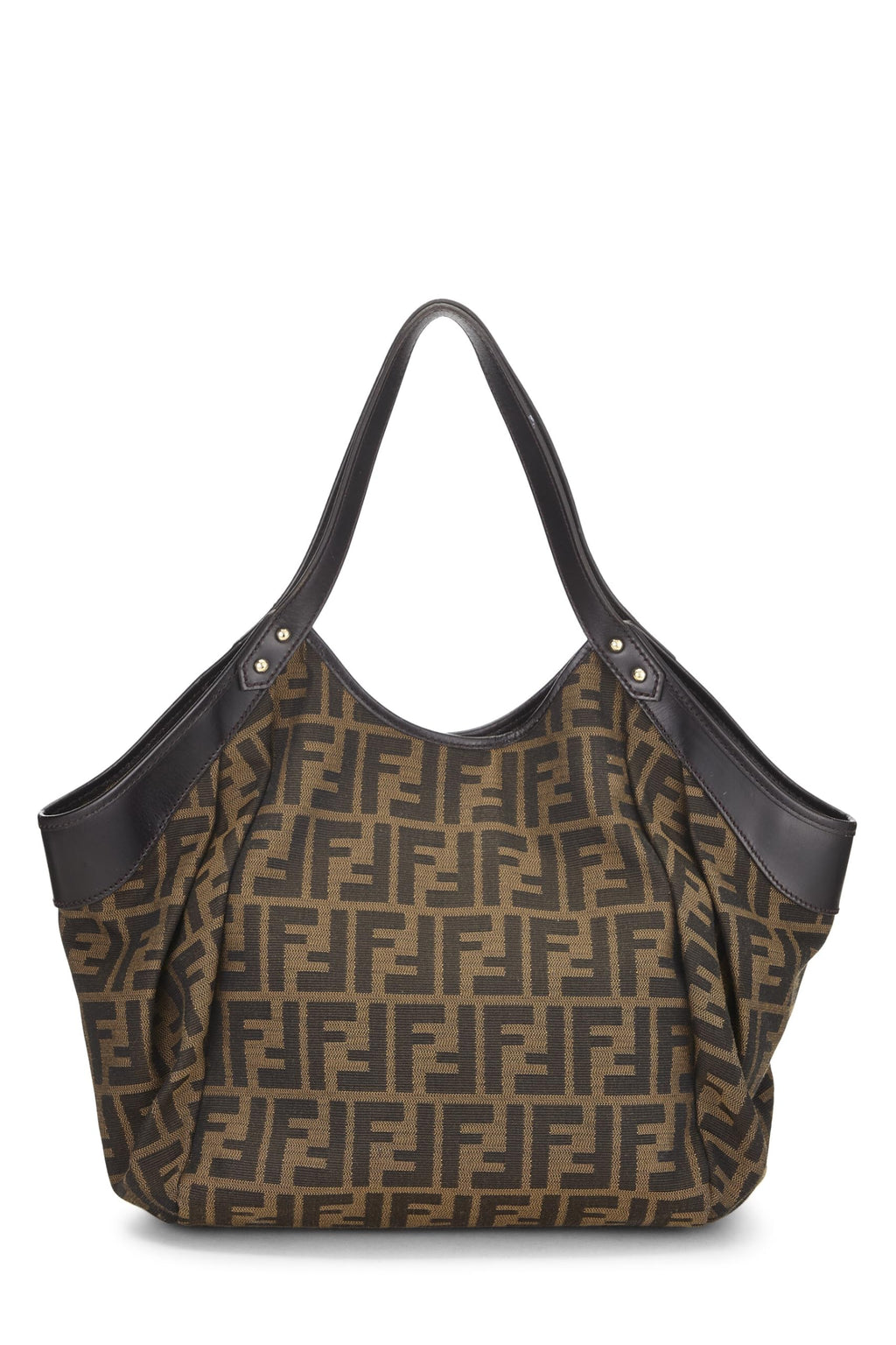 Fendi,  Brown Zucca Canvas Chef Pocket Tote Large, Brown