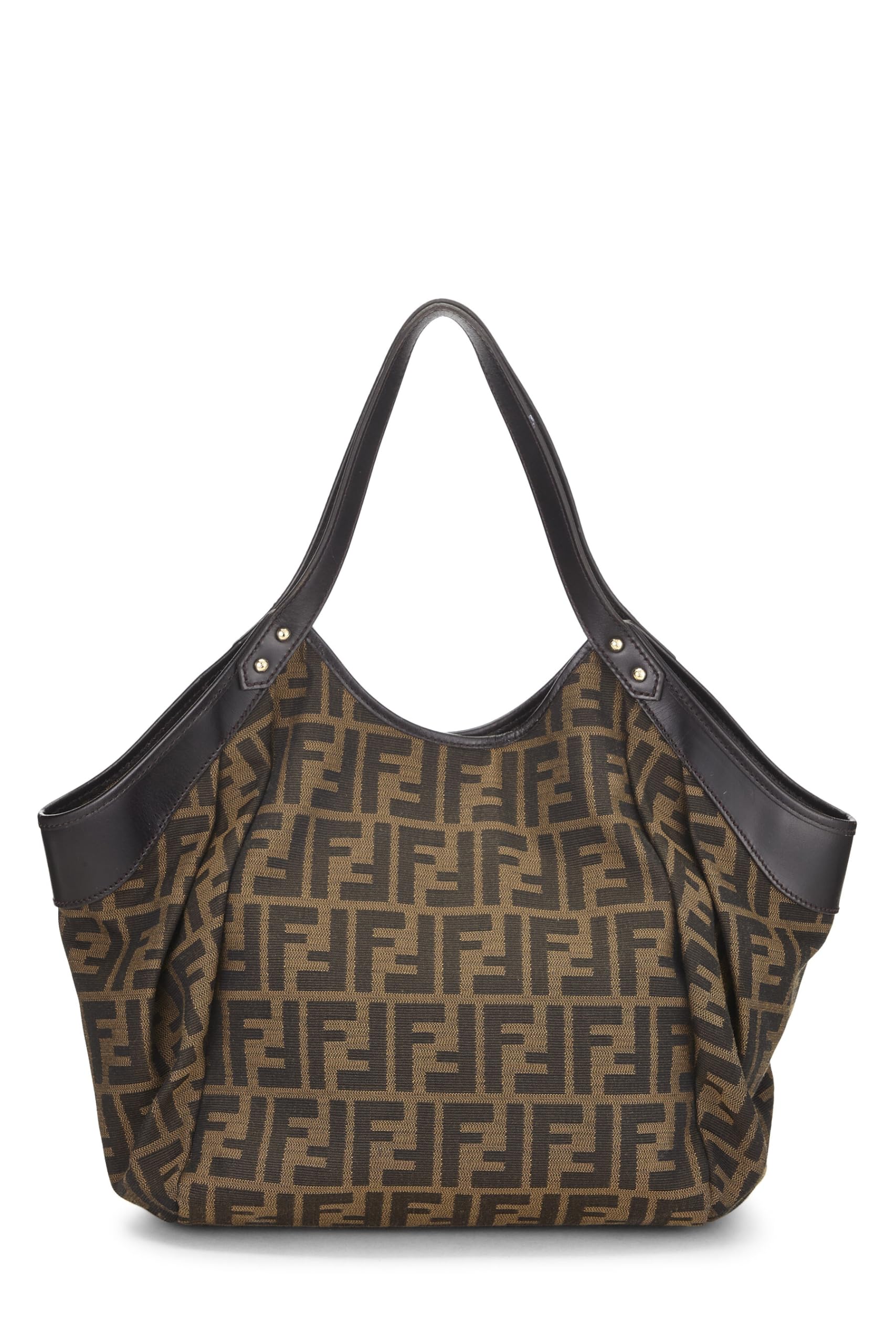 Fendi,  Brown Zucca Canvas Chef Pocket Tote Large, Brown