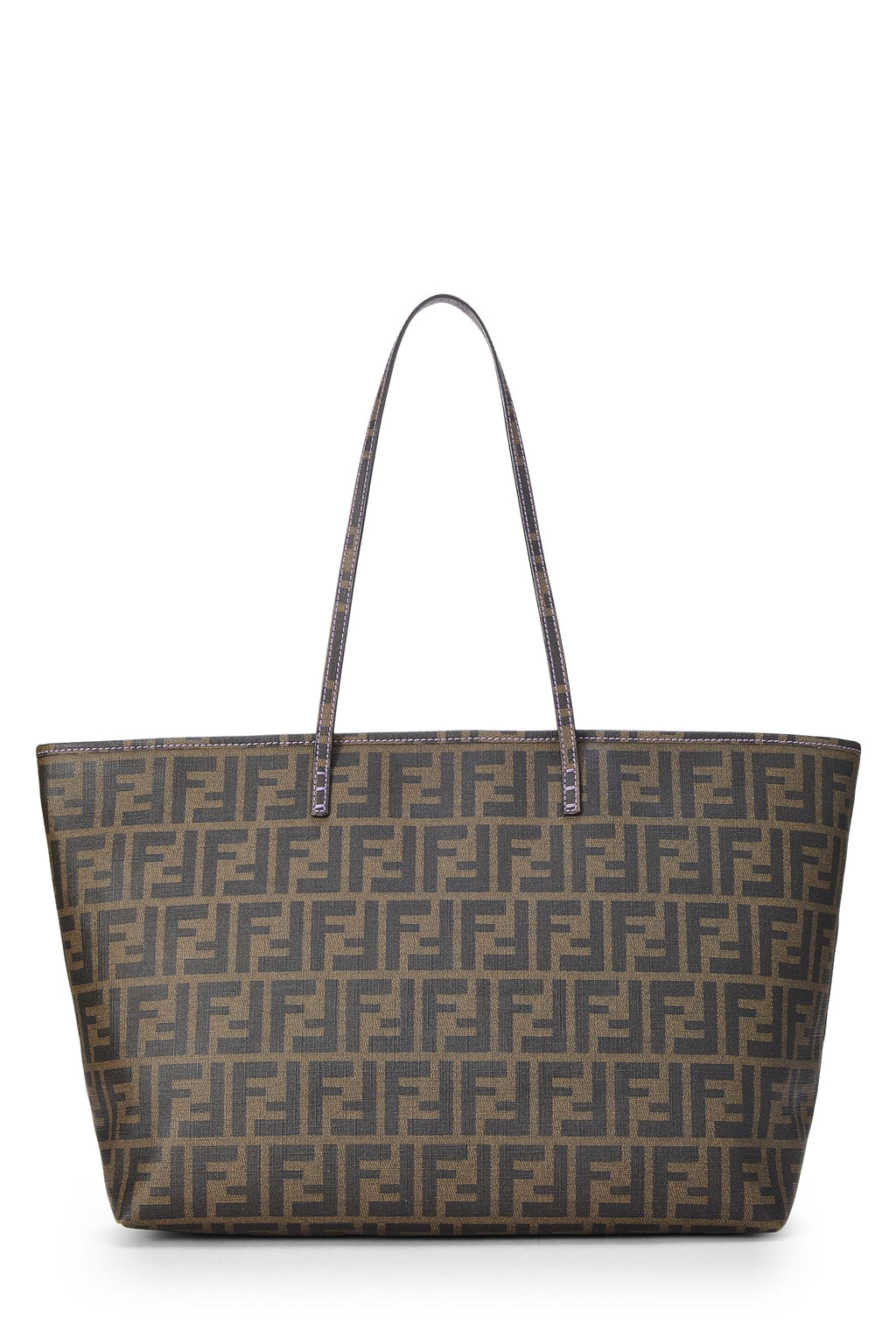 Fendi,  Purple Zucca Coated Canvas Roll Tote, Purple