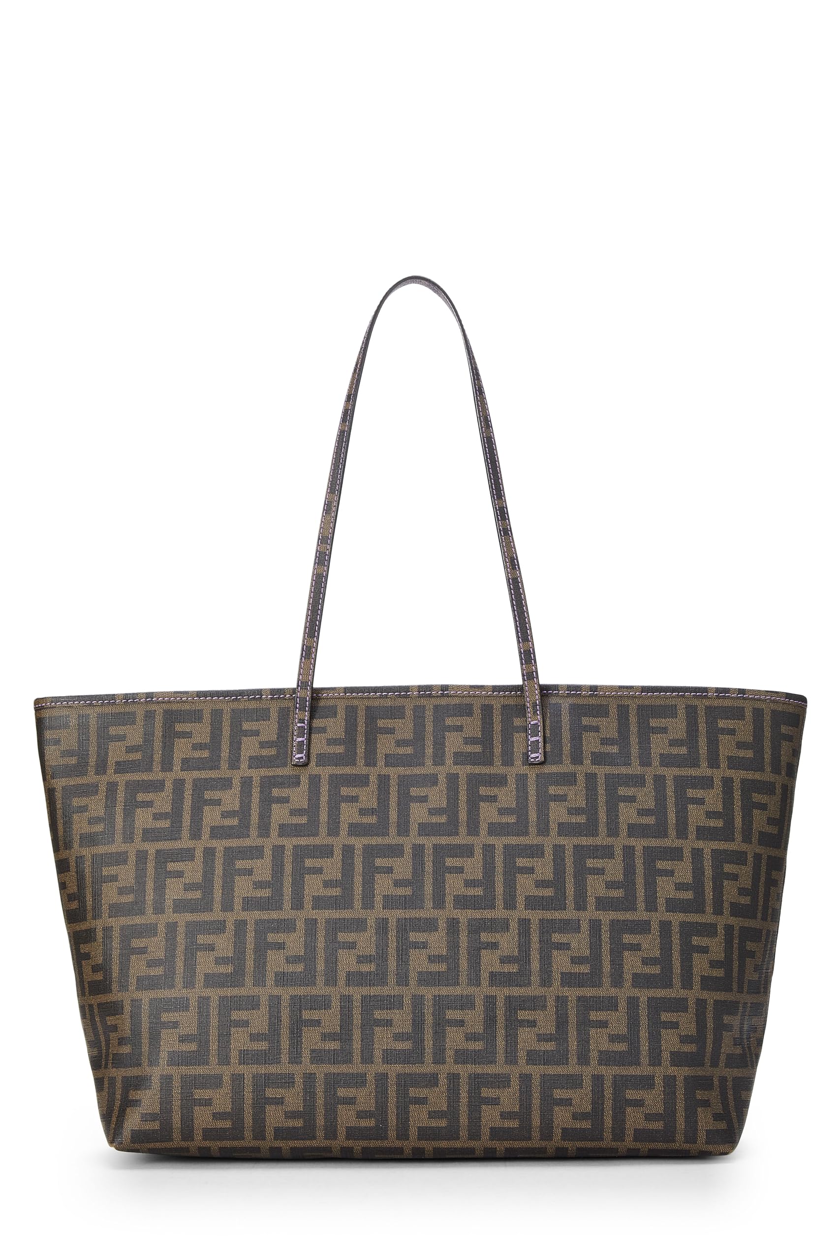Fendi,  Purple Zucca Coated Canvas Roll Tote, Purple