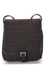 Fendi,  Brown Zucchino Canvas Crossbody Small, Brown