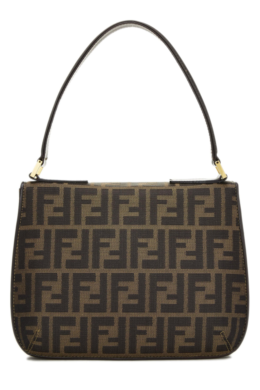 Fendi,  Brown Zucca Canvas Shoulder Bag, Brown