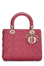 Dior,  Pink Cannage Quilted Lambskin Lady Dior Medium, Pink