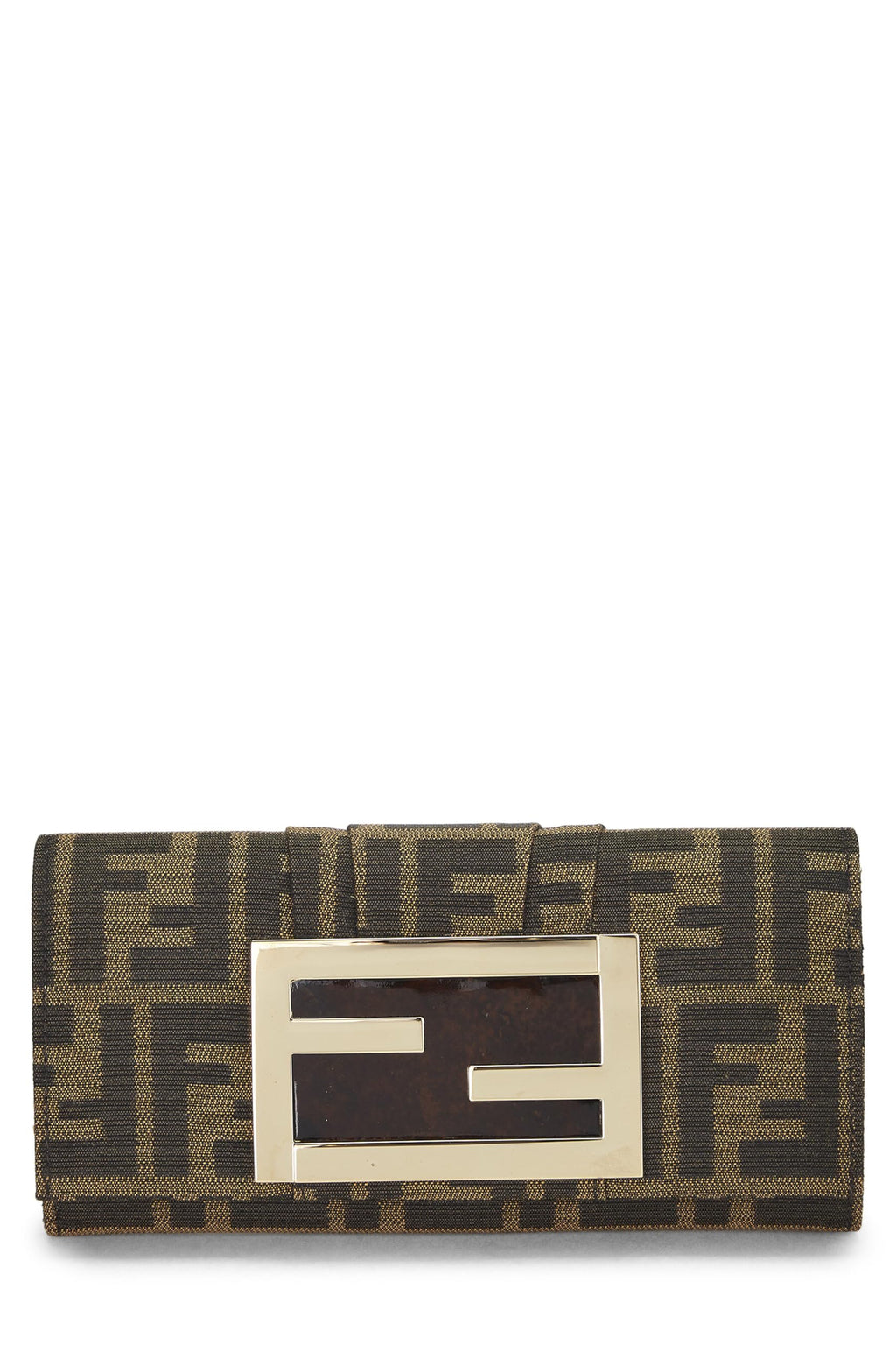 Fendi,  Brown Zucca Canvas Long Wallet, Brown