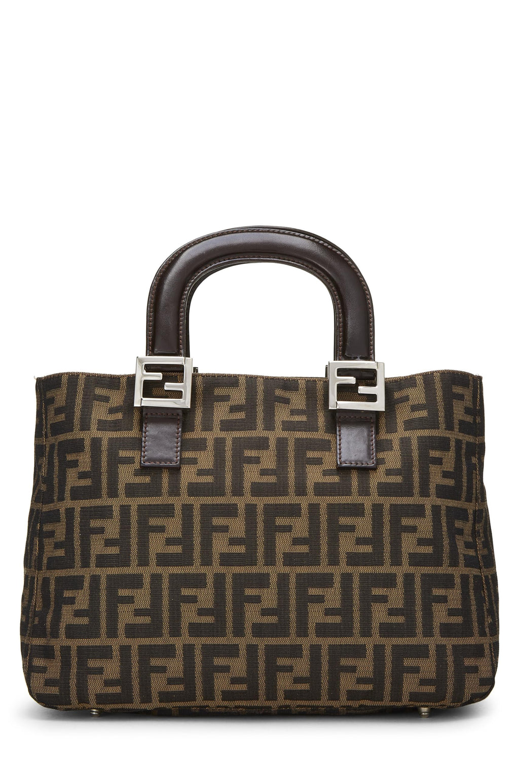 Fendi,  Brown Zucca Canvas Handbag Small, Brown