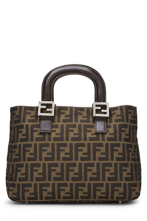 Fendi,  Brown Zucca Canvas Handbag Small, Brown