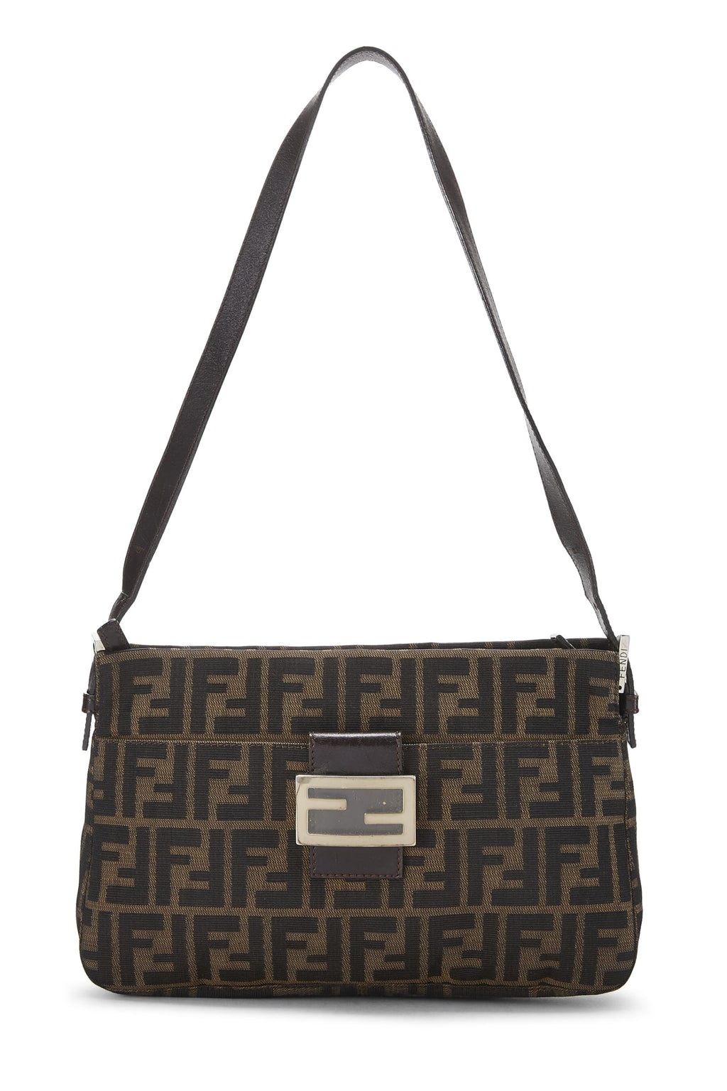 Fendi,  Brown Zucca Canvas Shoulder Bag, Brown