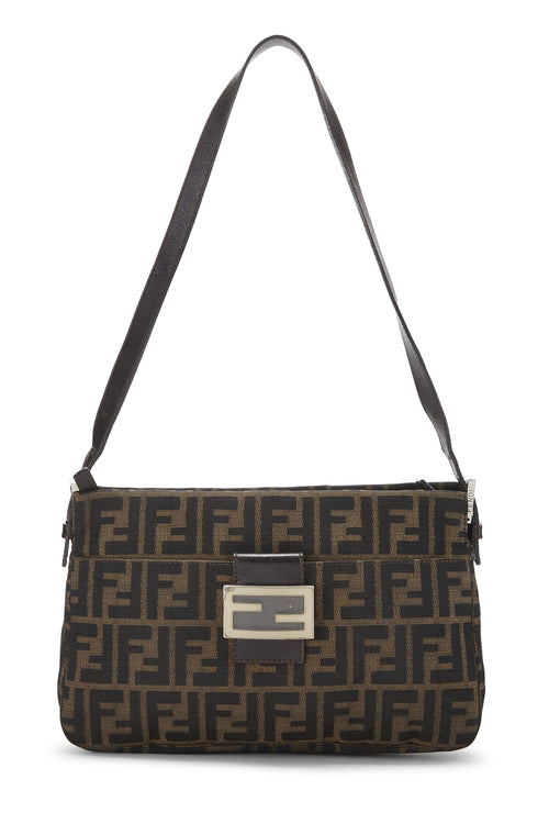Fendi,  Brown Zucca Canvas Shoulder Bag, Brown