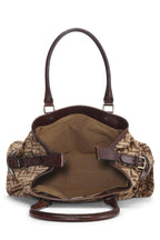 Fendi,  Brown Zucca Velour Bag Du Jour Medium, Brown