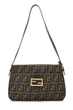 Fendi,  Brown Zucca Canvas Shoulder Bag, Brown