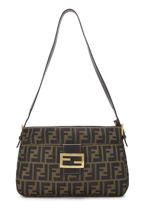Fendi,  Brown Zucca Canvas Shoulder Bag, Brown
