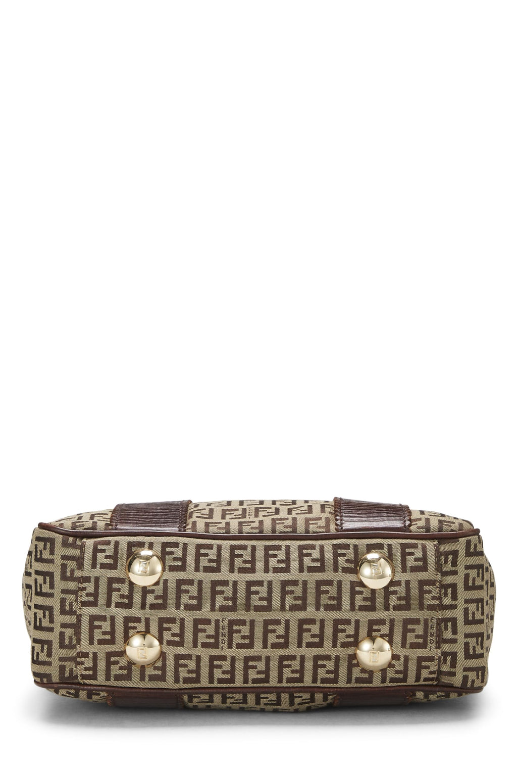 Fendi,  Brown Zucchino Canvas Tote Small, Brown