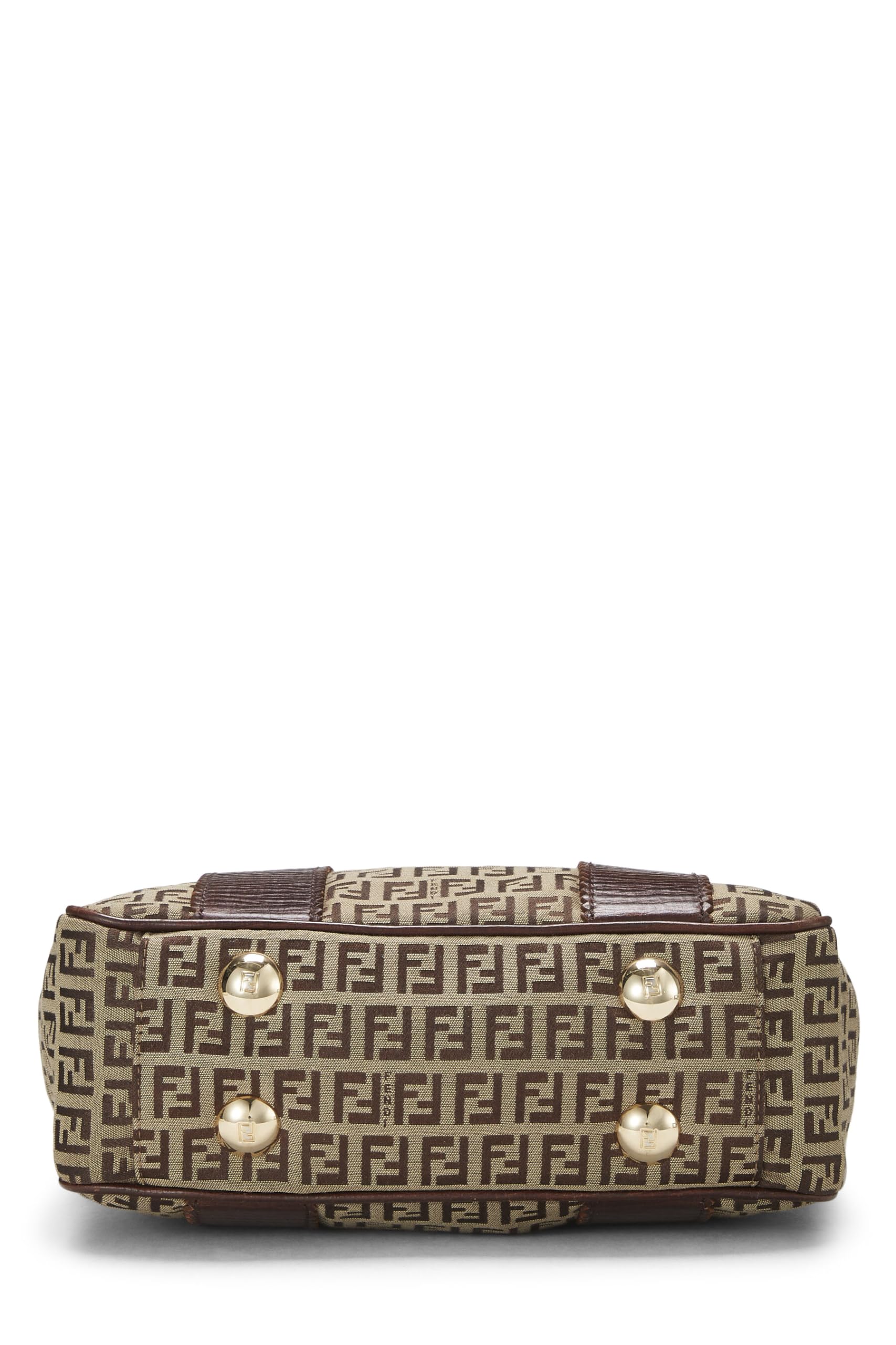 Fendi,  Brown Zucchino Canvas Tote Small, Brown