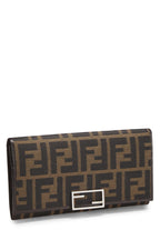 Fendi,  Brown Zucca Canvas Long Wallet, Brown