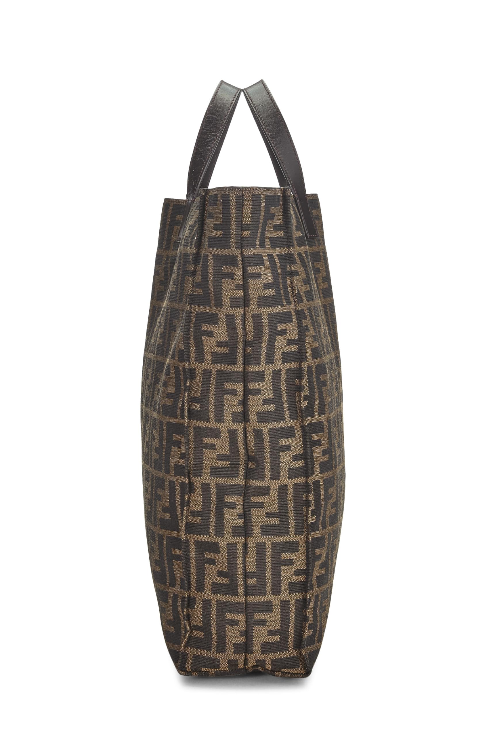 Fendi,  Brown Zucca Canvas Vertical Tote, Brown