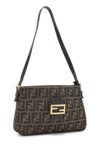 Fendi,  Brown Zucca Canvas Shoulder Bag, Brown